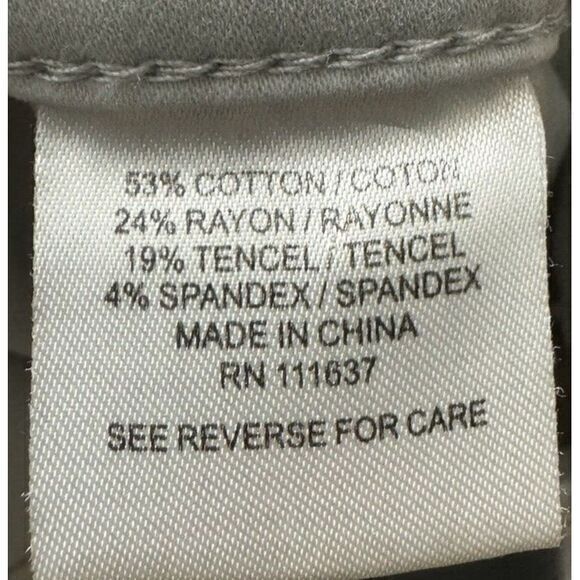 Lila Ryan Women's 12 Skinny Tapered Trouser Light Gray NWT - Picture 5 of 5